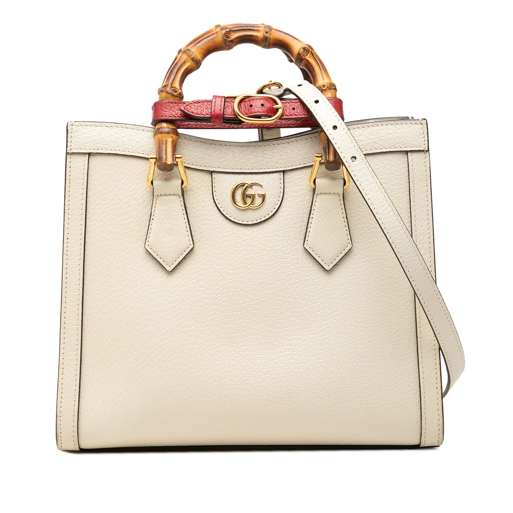 Pre-Loved Gucci Medium Calfskin Bamboo Diana Satchel